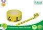 Logo adapté aux besoins du client imprimé adhésif jaune de dispositif avertisseur de PE pour la précaution fournisseur