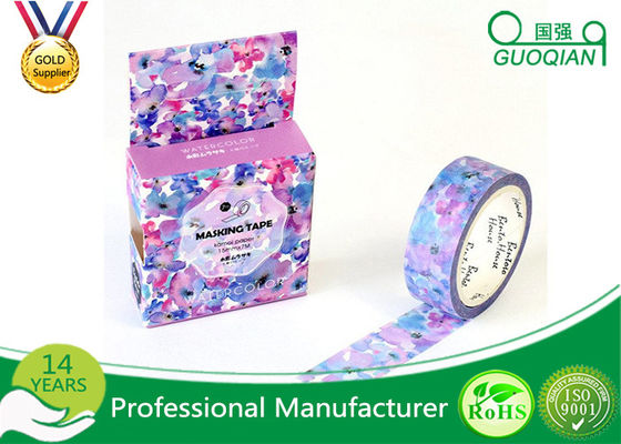 Chine La bande décorative de Washi de Japonais de papeterie de fleur, coutume adhésive a imprimé la bande de Washi fournisseur